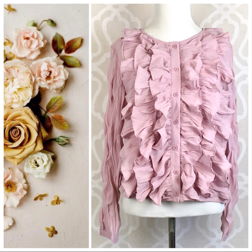 *CLEARANCE* Romantic Victorian Rose Ruffle Blouse - Picture 2 of 8